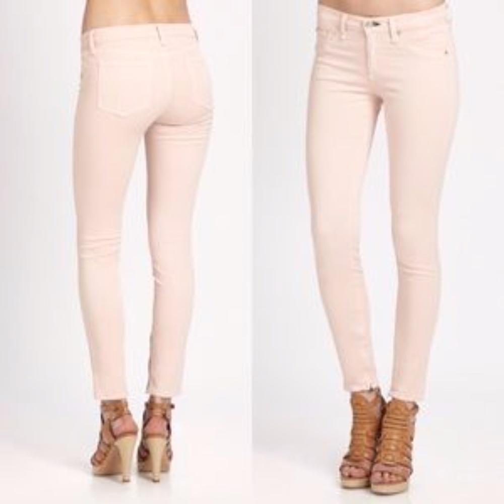 Rag & Bone Pink Zipper Capri Ankle Pants